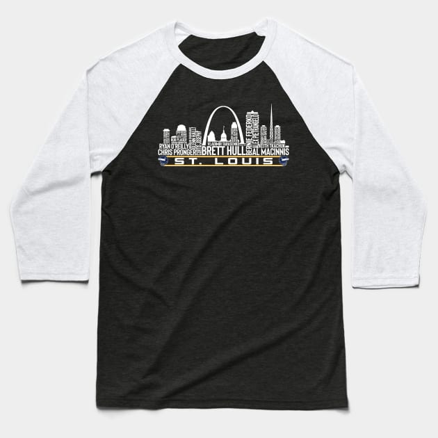 St. Louis Hockey Team All Time Legends, St. Louis City Skyline Baseball T-Shirt by Legend Skyline